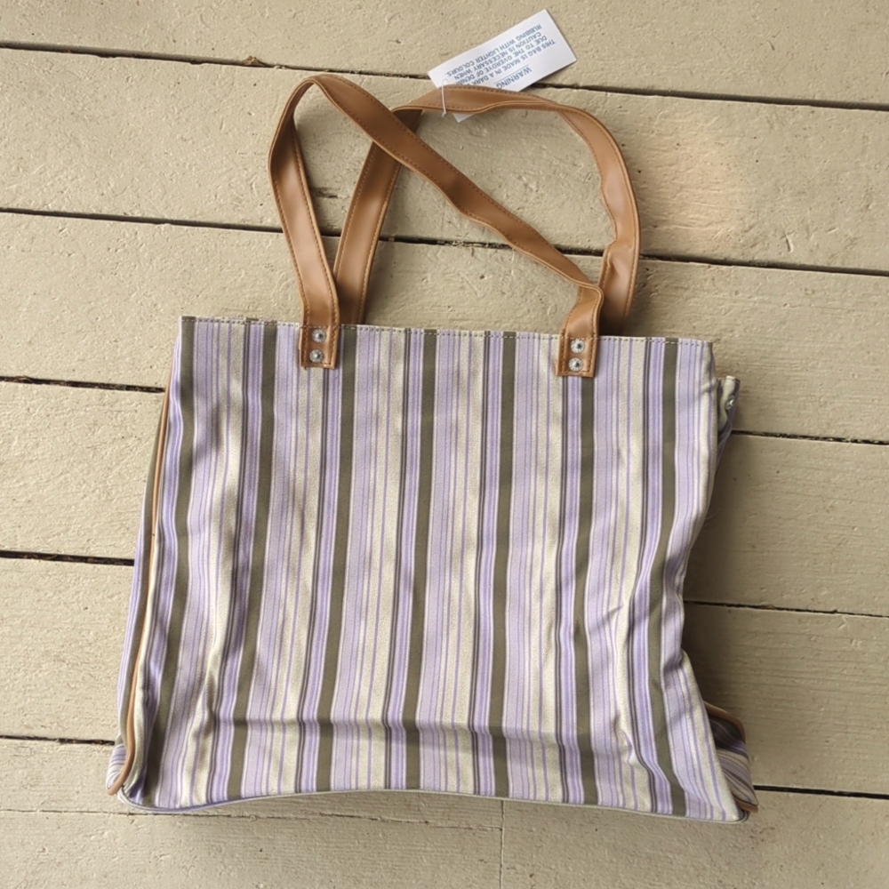 NWT TOGO striped denim bag